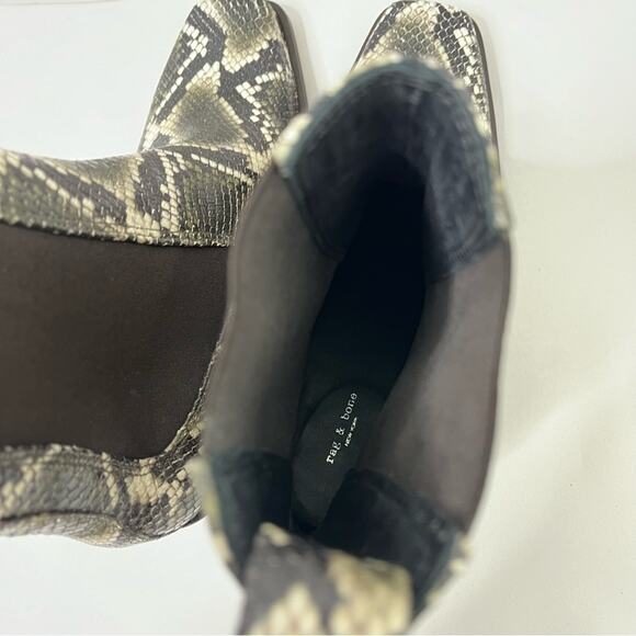 Rag & Bone Axis Boots Python Snakeskin Ankle Booties Womens Size 41 / US 11 - Picture 6 of 10
